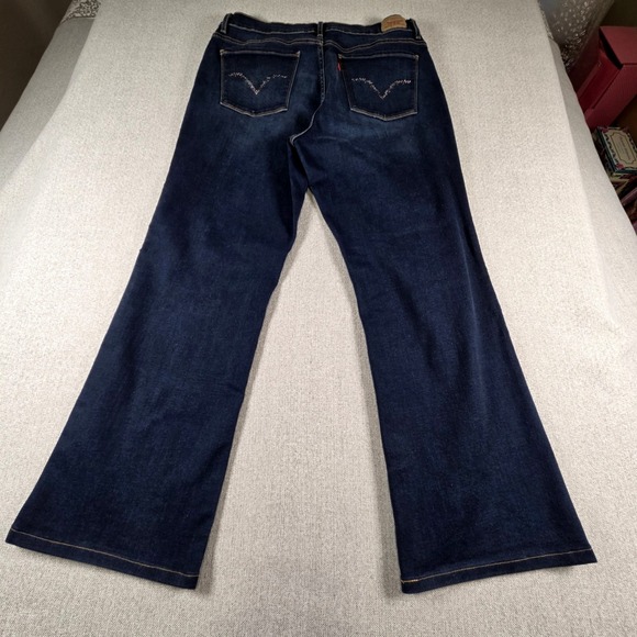 Levi's Jeans 512 Perfectly Slimming Bootcut Women's‎ 14M Bling Pockets Dark Wash - Picture 4 of 9
